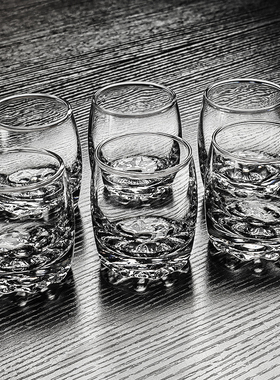 青苹果玻璃小酒杯一两半白酒杯80ml一口酒盅烈酒轻奢高档家用精致