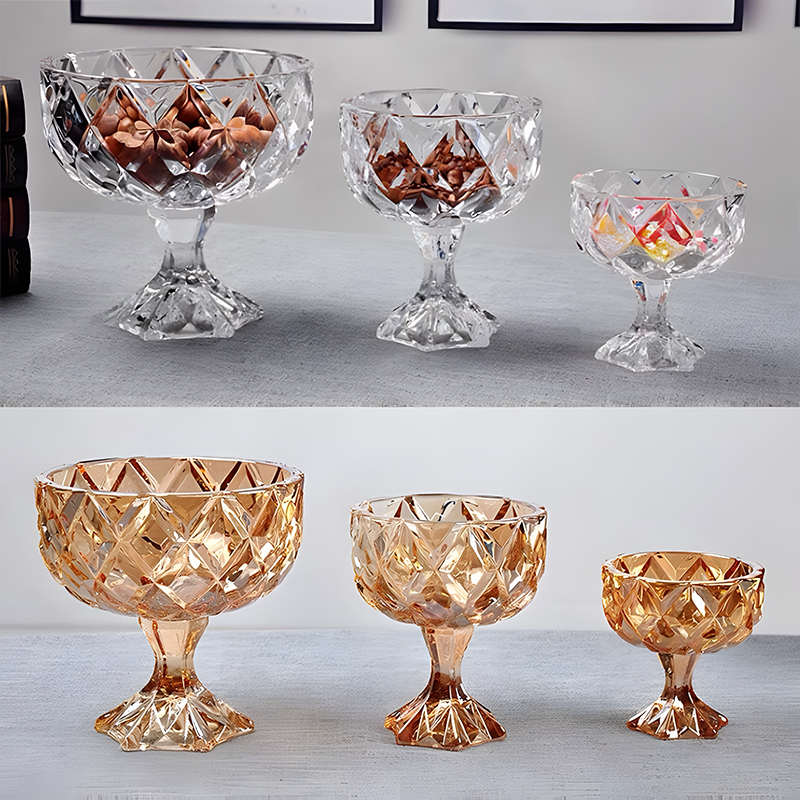 水晶玻璃碗果盘高脚杯水果盘
