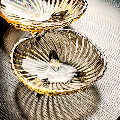 2025新款水晶玻璃水果盘精致小碟子高端果盘吐骨碟轻奢高级感家用