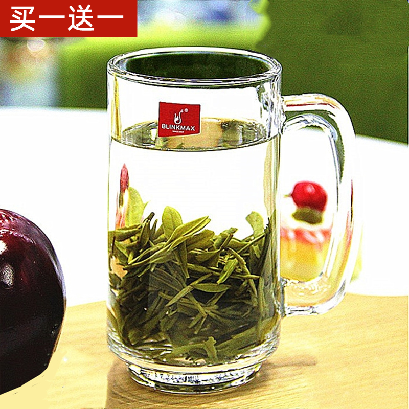 丽尊家用把手手柄茶饮玻璃杯