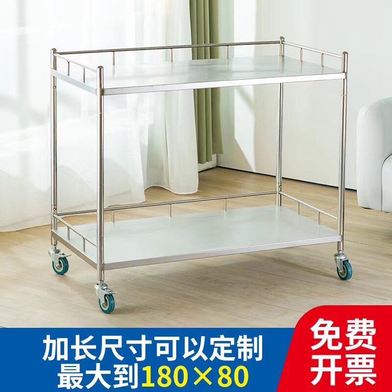 医用推车不锈钢医疗美容小推车护理换药手术仪器车大号治疗工具车图片