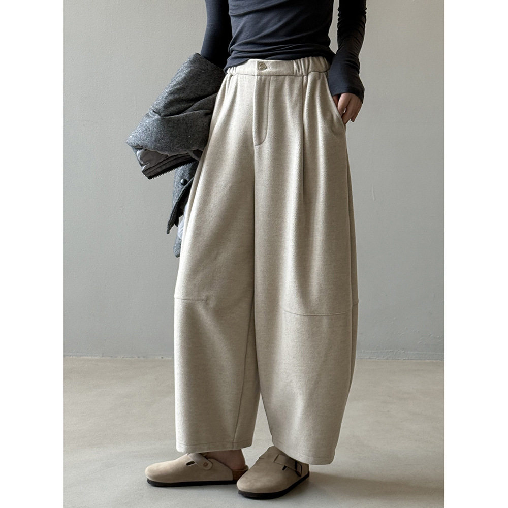 言双 复古质感呢料气球裤女 秋冬高腰显瘦百搭阔腿裤长裤子 9826,女装/女士精品,休闲裤,淘宝优惠券,粉丝福利购,淘宝优惠卷