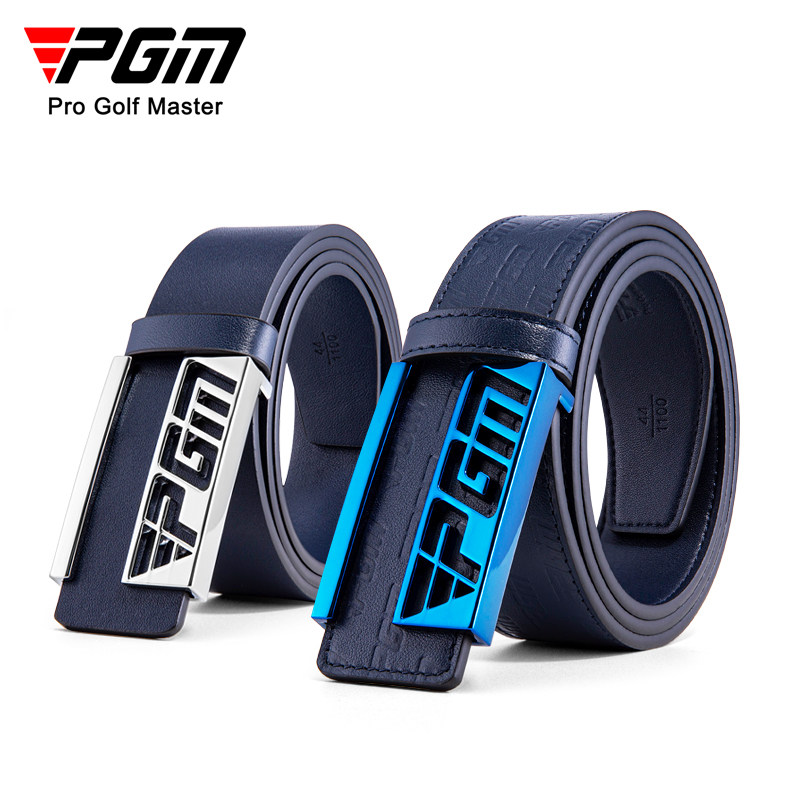 pgm 高尔夫皮带 男士 立体压印logo 头层牛皮 合金扣头 运动腰带