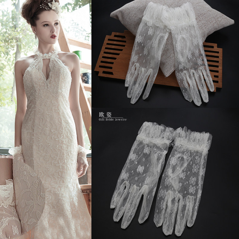 新款婚纱手套蕾丝短款春夏白色新娘结婚手套网纱简约防晒薄款手套在类目 童装/婴儿装/亲子装, 帽子/围巾/口罩/手套/耳套/脚套, 手套中 - 来自Buy2taobao.com提供专业的淘宝代购服务