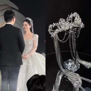 小众设计感皇冠婚礼跟妆新娘配饰主纱公主冠百搭高级感头饰17638