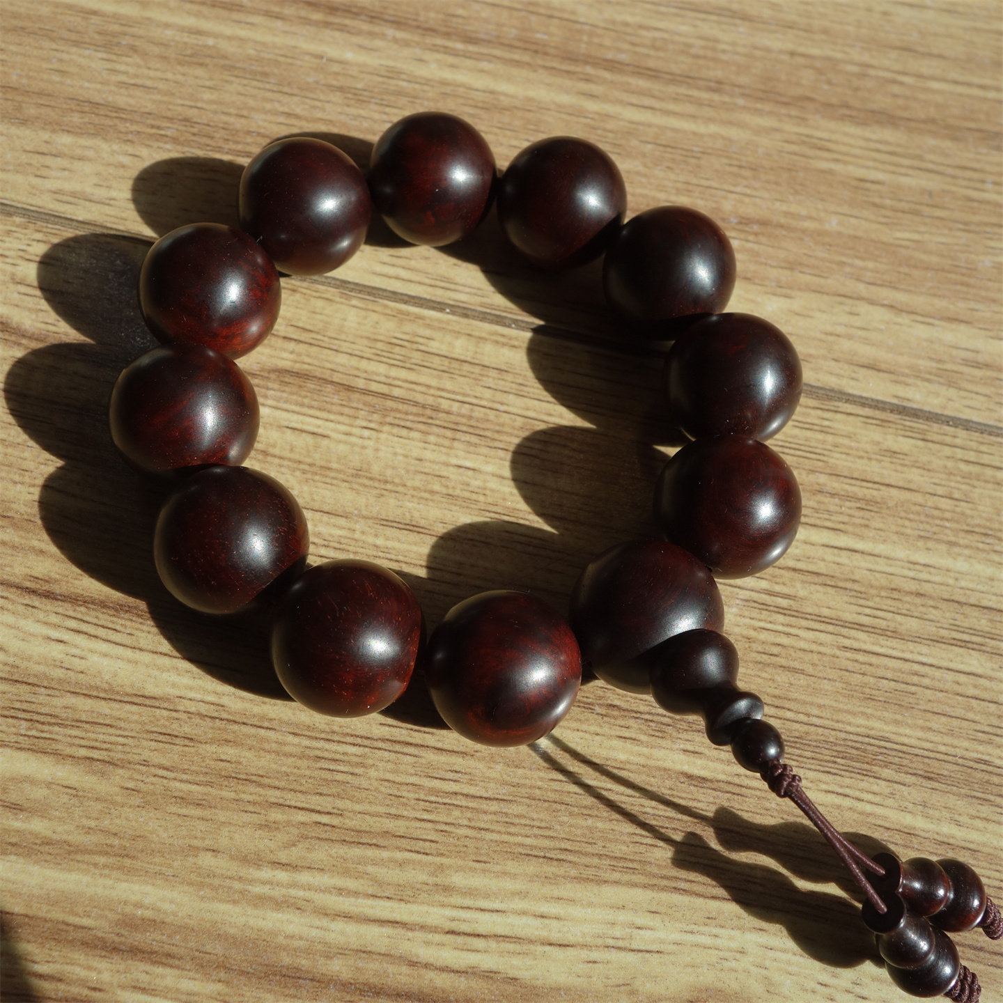 天然印度小叶紫檀20MM佛珠手串男款圆珠文玩手串无漆无蜡一物一图