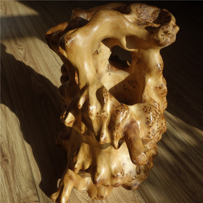 玩物新店崖柏笔筒摆件