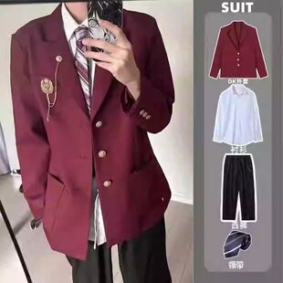 春秋新款dk日系制服西装外套男jk女生学院风毕业正装西服西裤套装
