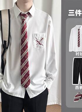 爱神丘比特刺绣长袖JK制服衬衫