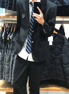 黑色dk制服西装外套男热