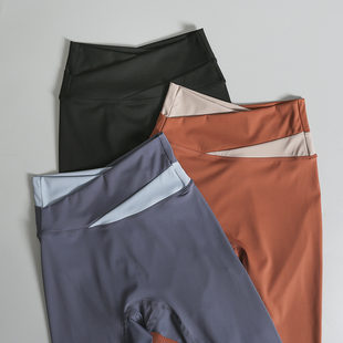 蜜桃提臀健身裤 女无尴尬线紧身速干裸感瑜伽弹力高腰跑步运动长裤