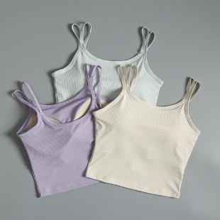 运动内衣女美背瑜伽服背心一体式 普拉提专业训练防震健身文胸bra