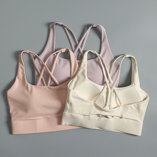 高强度跑步防震内衣女夏外穿瑜伽健身一体式文胸透气速干运动背心