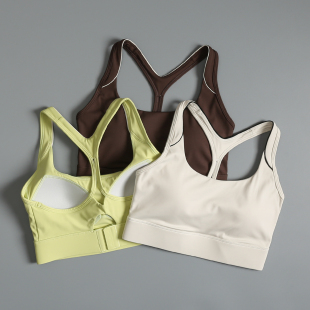 一体式运动内衣女瑜伽训练防震聚拢文胸美背专业跑步健身背心外穿