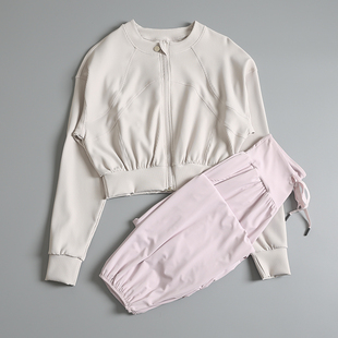 运动套装女秋冬季跑步羽毛球服专业训练晨跑健身房休闲宽松瑜伽服