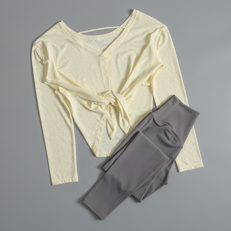 宽松罩衫网球服跑步健身长袖套装