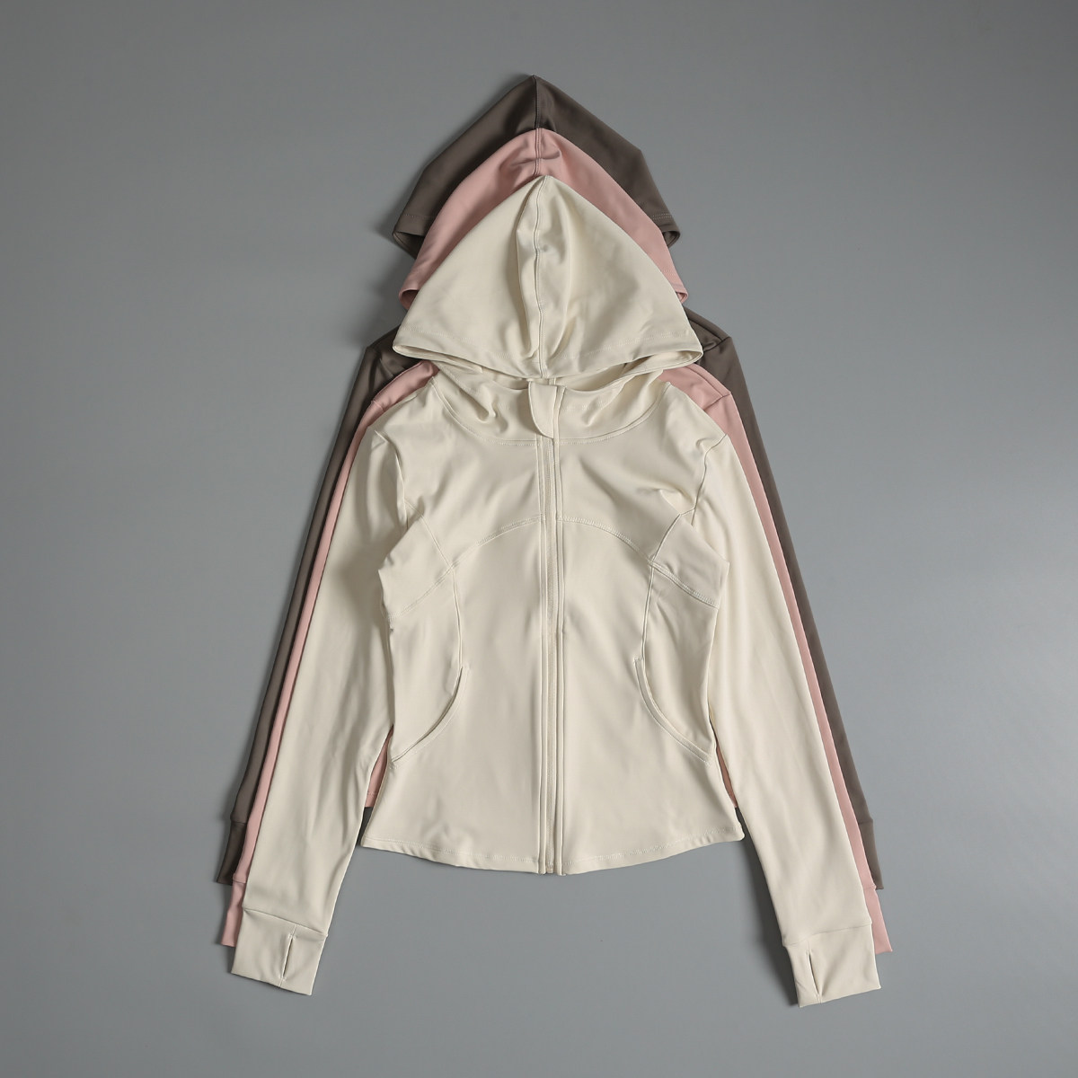 连帽运动外套女秋季修身显瘦高端普拉提瑜伽夹克跑步训练健身上衣,运动服/休闲服装,运动茄克/外套,淘宝优惠券,粉丝福利购,淘宝优惠卷