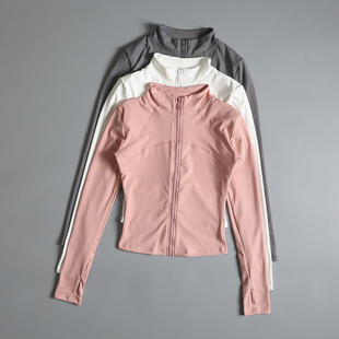 瑜伽服上衣女夏季防晒立领修身显瘦运动外套专业速干晨跑步健身服