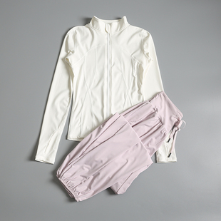 健身服女长袖外套2025新款秋冬专业跑步运动衣训练速干瑜伽服套装