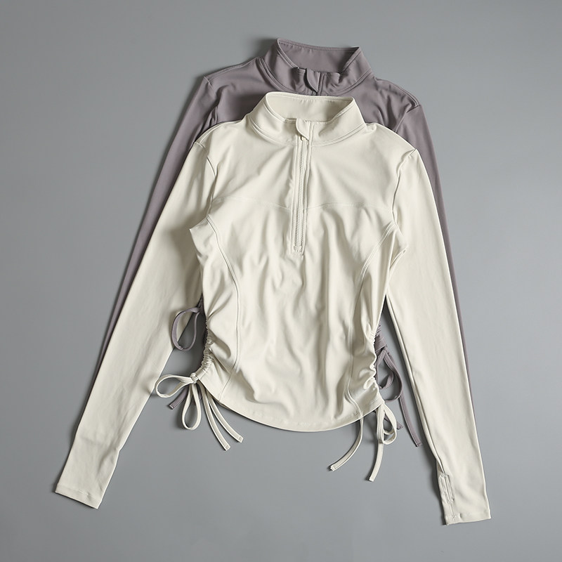 立领瑜伽外套秋冬半拉链运动上衣女健身服高端显瘦弹力紧身长袖,运动服/休闲服装,健身衣,淘宝优惠券,粉丝福利购,淘宝优惠卷