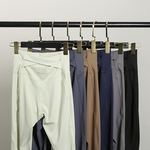 夏薄款 紧身跑步训练运动长裤 女高腰提臀外穿打底健身裤 裸感瑜伽裤