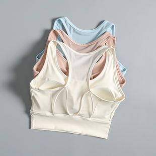 运动内衣女夏透气速干跑步防震文胸美背防下垂瑜伽健身背心 一体式