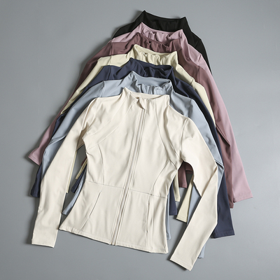 拉链开衫紧身跑步健身房外套女