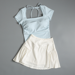 网球运动套装女2026新款夏季羽毛球瑜伽短裙跑步晨跑服时尚健身衣