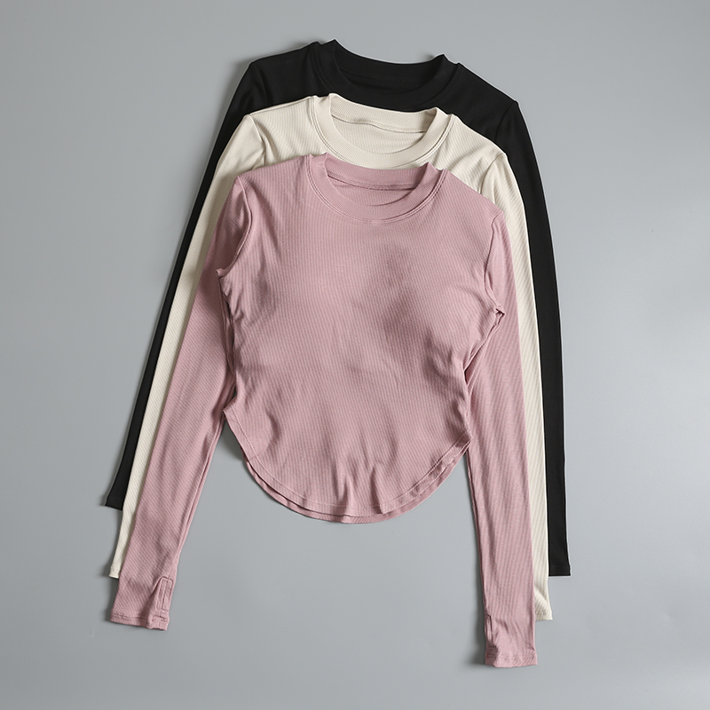 带胸垫瑜伽服女专业训练健身上衣