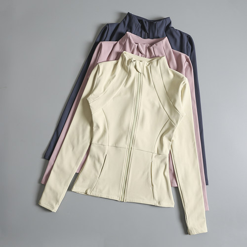 瑜伽服女防晒拉链外套修身显瘦