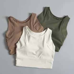 运动内衣女防震健身收副乳一体式 背心外穿防下垂瑜伽文胸跑步服