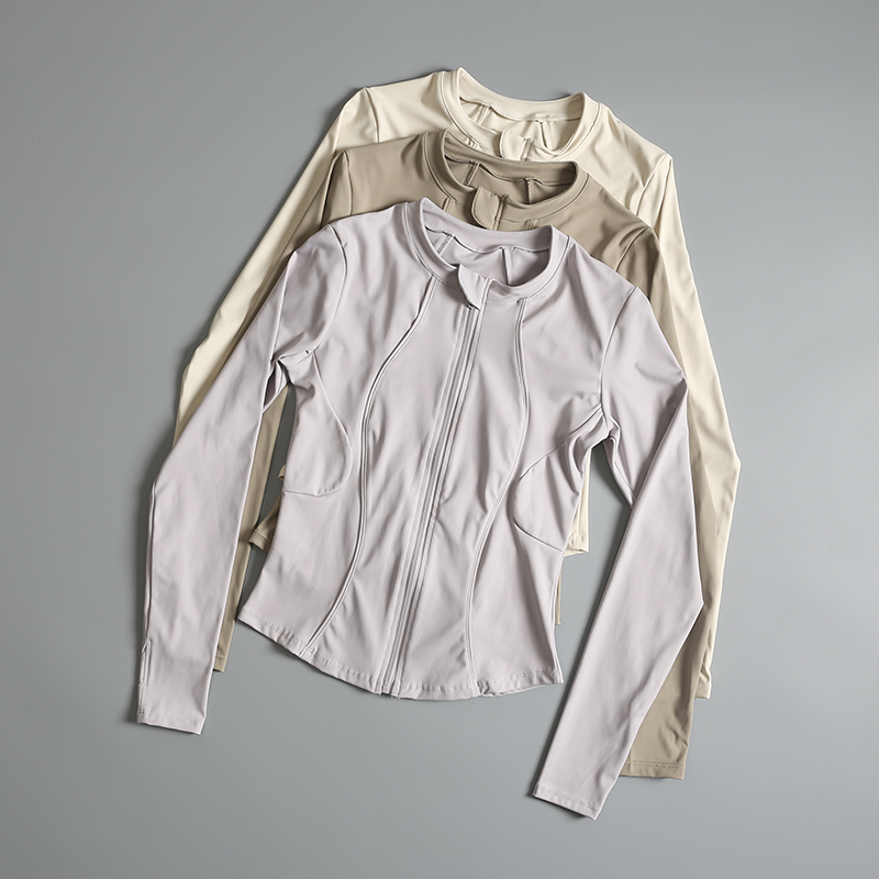 瑜伽服立领运动上衣训练跑步长袖