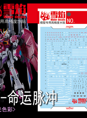 雪焰工作室 RG-49 命运脉冲 SEED Destiny Gundam 高达 荧光水贴