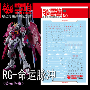 雪焰工作室 RG-49 命运脉冲 SEED Destiny Gundam 高达 荧光水贴