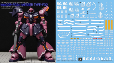 炎水贴GHOST版 HGUC1/144 梅萨 F02 型指挥官机 闪光的哈萨维