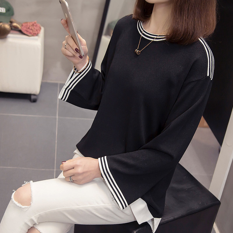 大码针织衫女胖mm短袖春装2023新款七分胖妹妹夏装宽松上衣200斤