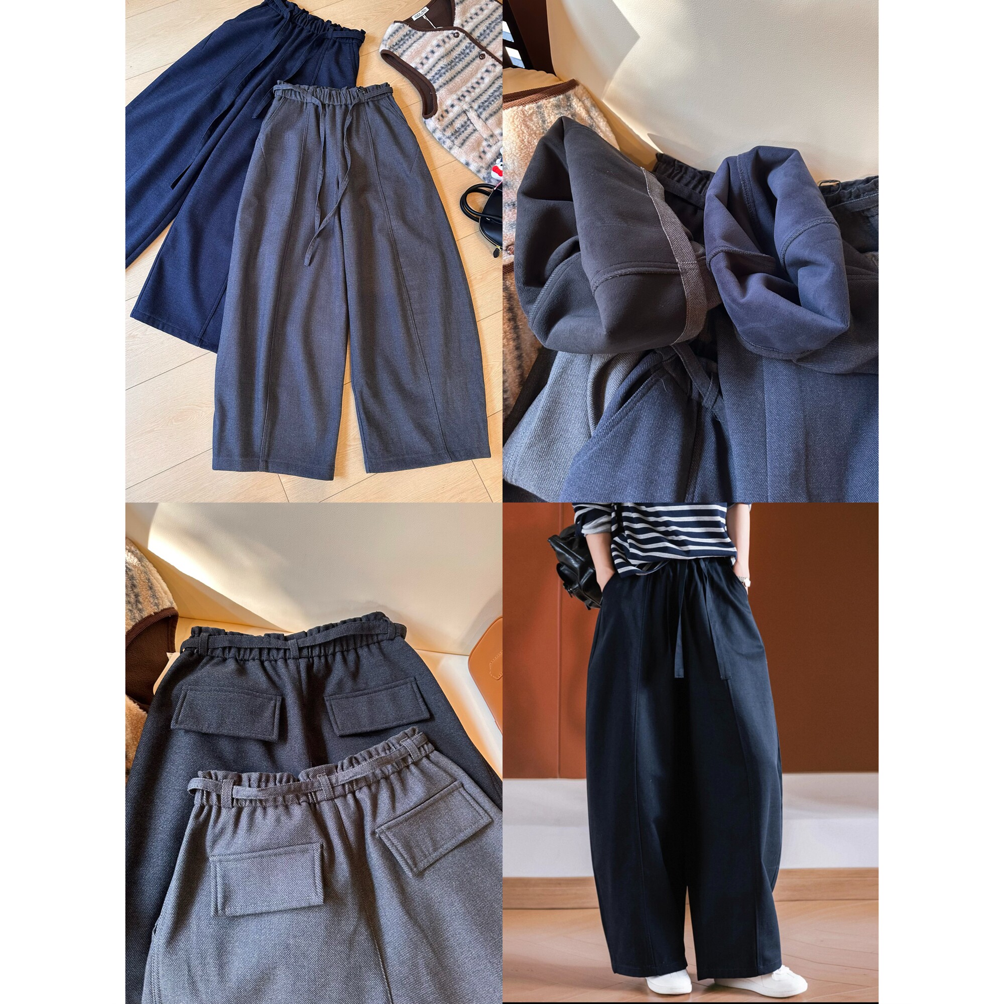 【厚绒】Q56加绒加厚弯刀裤女冬季高腰藏肉休闲垮裤阔腿气球裤,女装/女士精品,休闲裤,淘宝优惠券,粉丝福利购,淘宝优惠卷