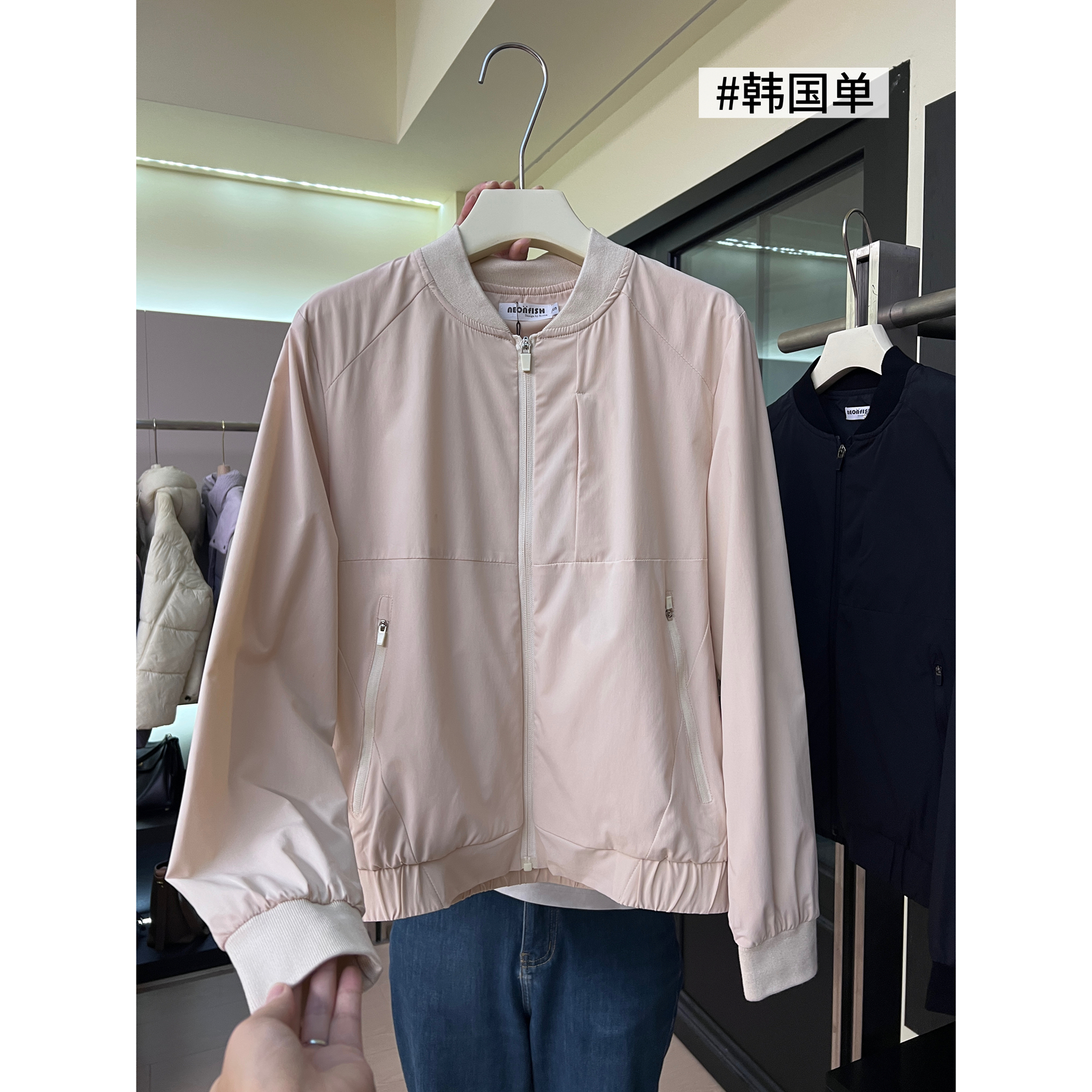 【韩单】J23飞行员夹克女短款秋冬韩版宽松休闲老钱风棒球服外套
