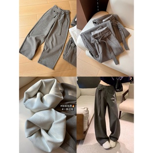 冬季 女遮肉气球裤 H16屁帘毛呢裤 显瘦百搭加厚弯刀阔腿裤 加绒