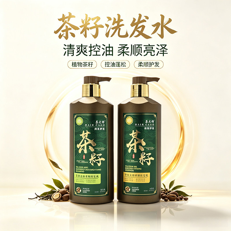 茶大师茶籽去屑控油蓬松洗发水