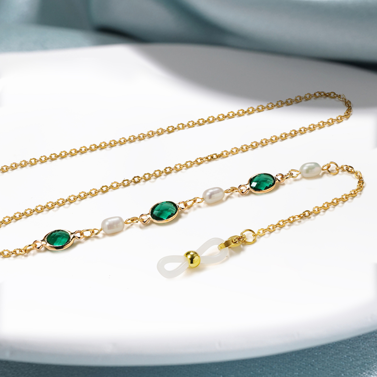 倪妮同款眼镜链口罩挂绳珍珠项链