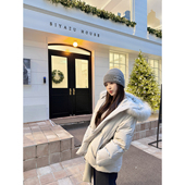 羽绒服新品 三星安心绒狐狸毛加厚保暖显贵中长款 AHY 必入派克