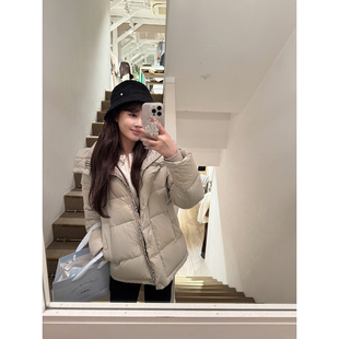 中古bbr简约老花加厚保暖零负重泡芙羽绒服25冬新品 经典 AHY