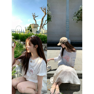 AHY 型大圆领可斜肩水印印花tee长短袖 双版 好版 上衣新品 本tee