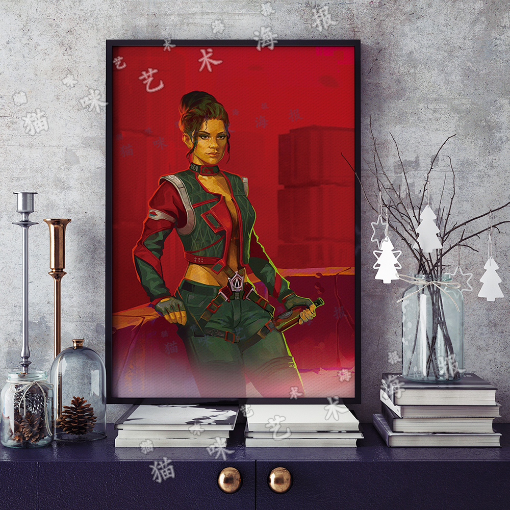 赛博朋克2077帕南帕尔默帆布打印金属框架海报装饰画家居游戏