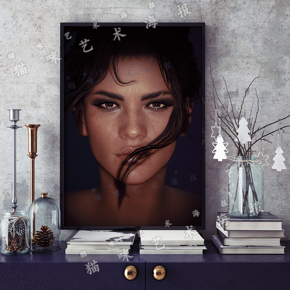 赛博朋克2077 帕南帕尔默帆布打印金属框架海报装饰画家居游戏