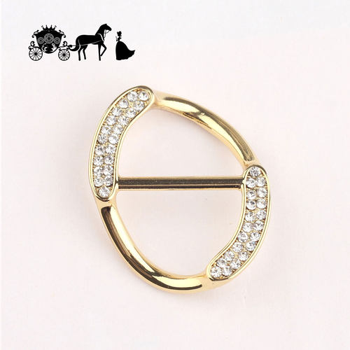 椭圆适用于爱马仕方巾打结高档金色丝巾扣精致镶钻女士围巾扣配饰