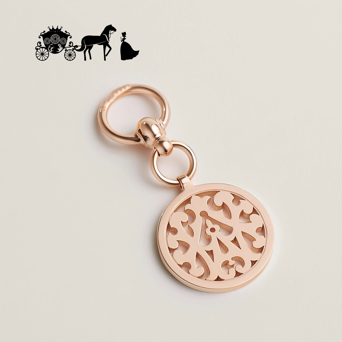 高档披风骏马飞马Twilly玫瑰金丝巾扣纯铜围巾扣配饰高级方巾打结