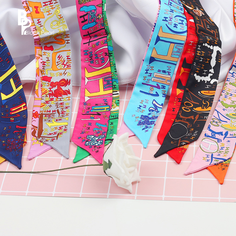 斜纹长条丝巾系缠包带绑包包手柄小丝巾绑手提包丝带手腕装饰头绳