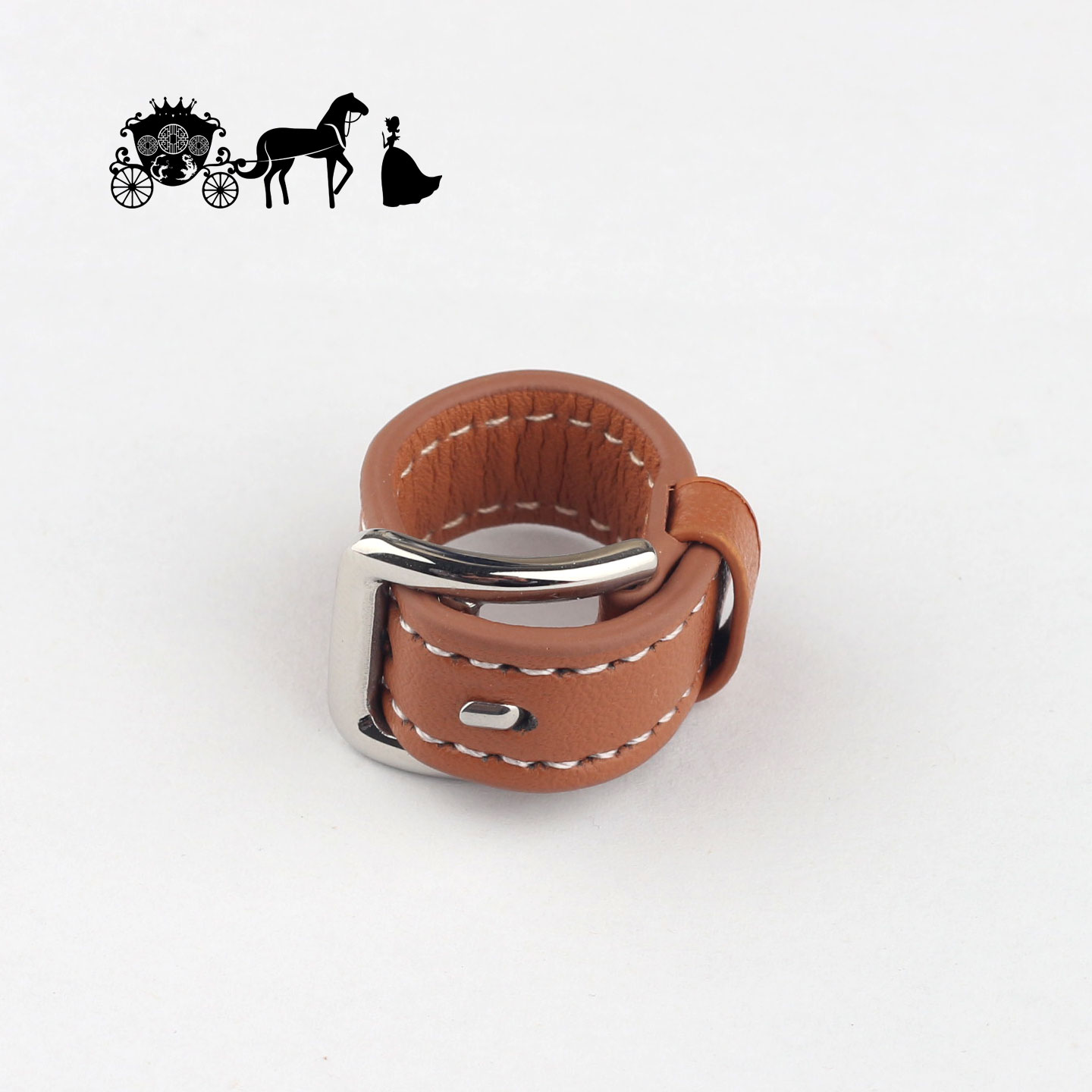 高级感百搭皮扣丝巾扣高档披风骏马飞马Twilly钛钢围巾扣方巾配饰